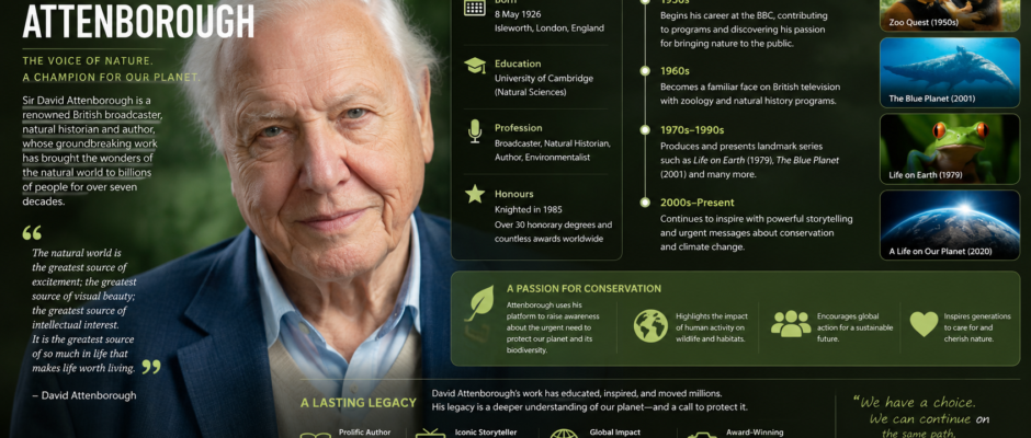 A professional headshot of Robert Attenborough, a biological anthropologist and the son of Sir David Attenborough, featuring a blue studio background.