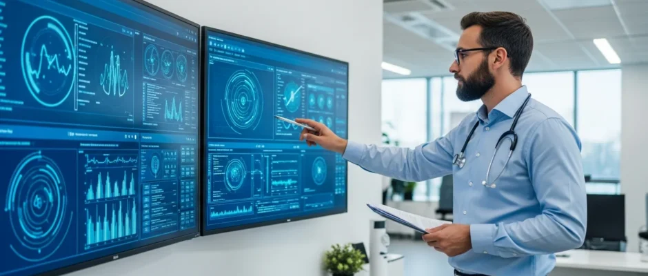 Professional healthcare technology consulting services optimizing clinical workflows through digital data analysis.