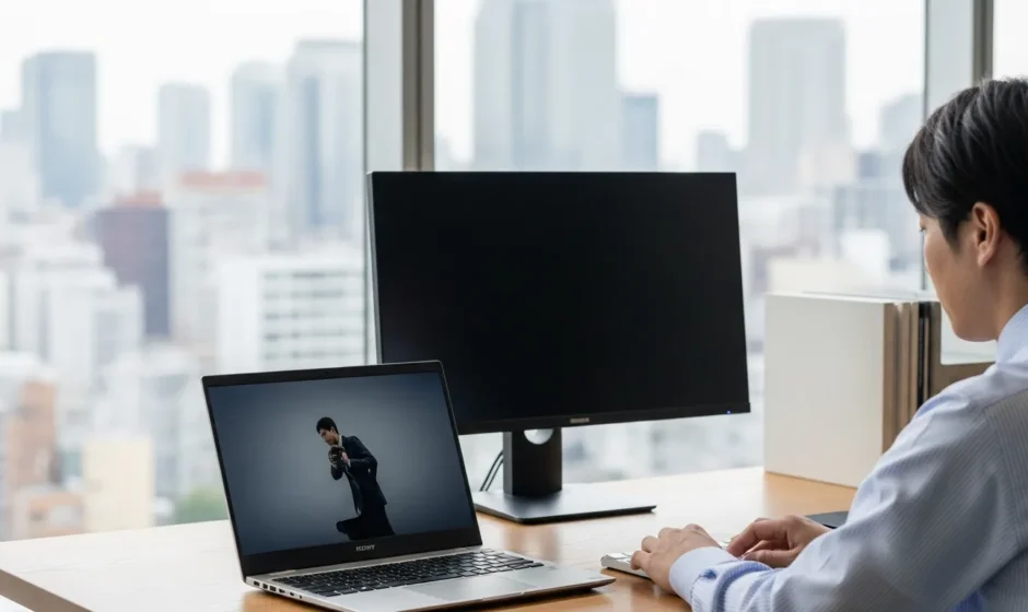 A professional workspace featuring reliable Japanese computer brands for high performance and productivity.